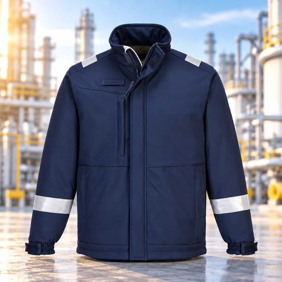 Modaflame Softshell FR Jacket, Navy - Portwest MV73